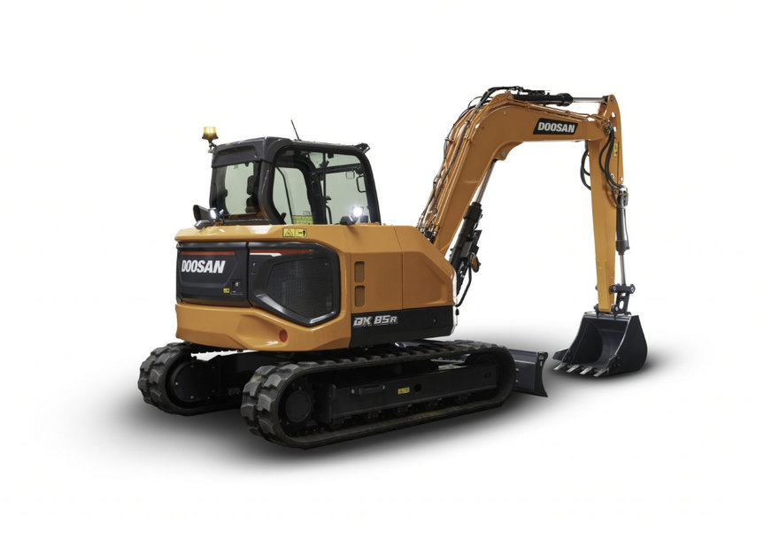 DOOSAN LANZA LA NUEVA MINIEXCAVADORA DX85R-7 DE 8 TONELADAS